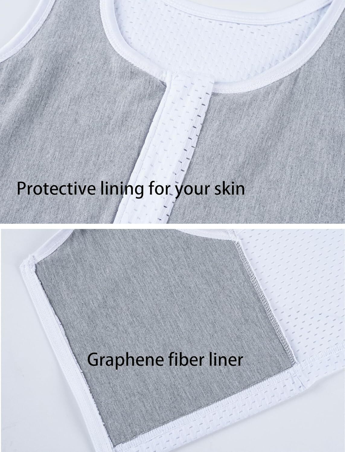 Chest Binder FTM Transgender Zip Up Binder Breathable Cool Fabric Tank Top