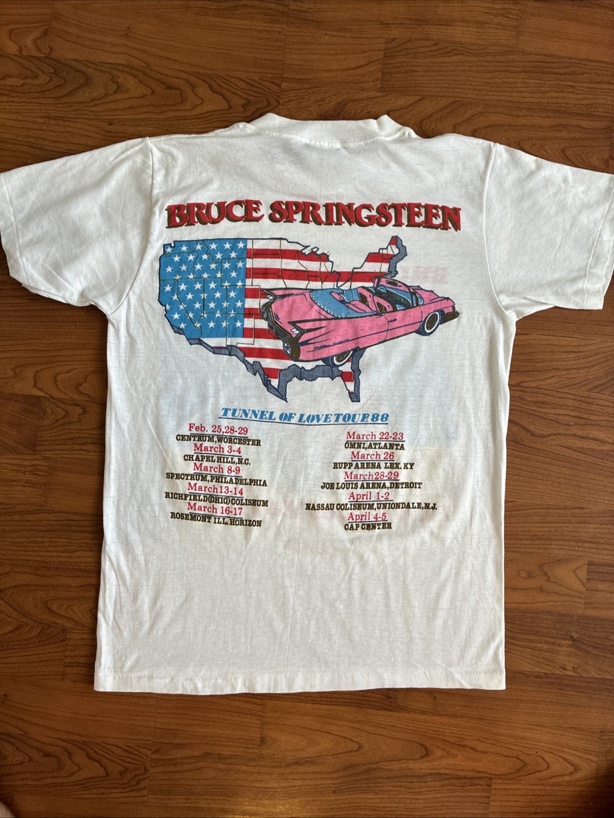 Vintage 1988 Bruce Springsteen Tunnel Of Love Rock Tour Band Shirt Men’s Size L