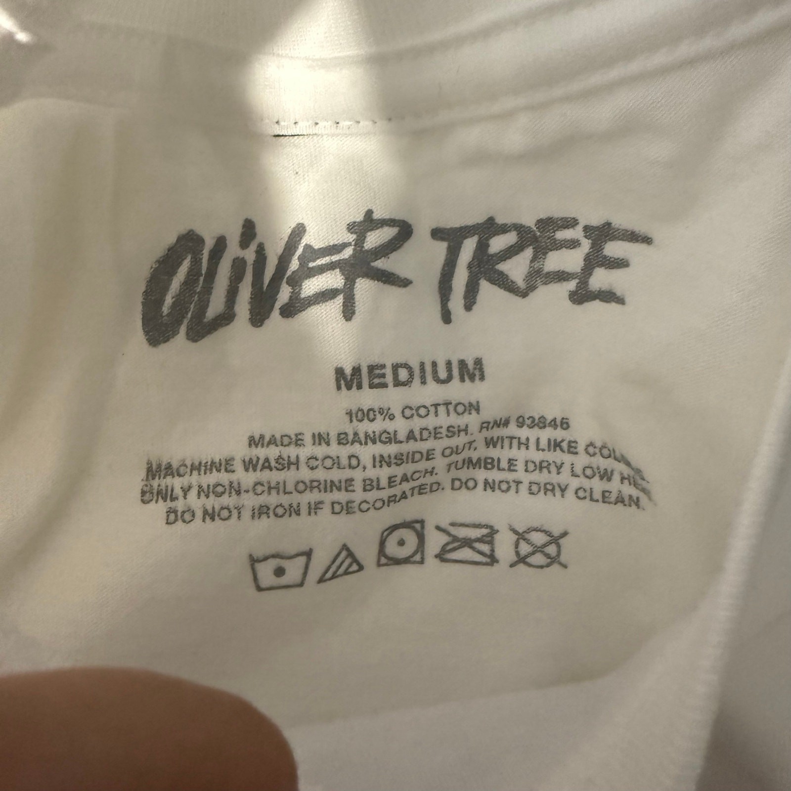 Oliver Tree Graphic T-Shirt White Size M Split Face Cowboy Tears Merch