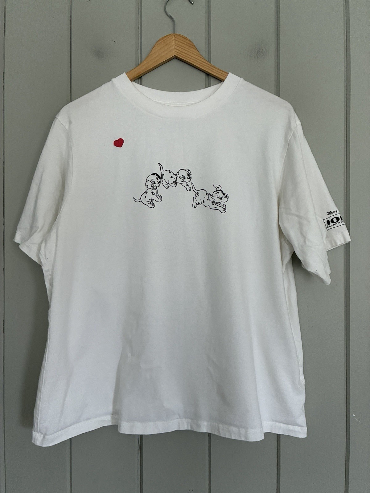 Uniqlo UT Disney Furry Friend Magic T-Shirt XL 101 Dalmatians White Crew Neck