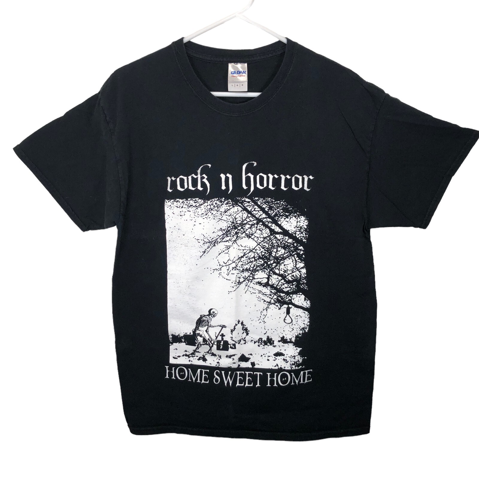 Rock N Horror T-Shirt Top Tee Cemetery Skull Halloween Home Sweet Home Gothic L