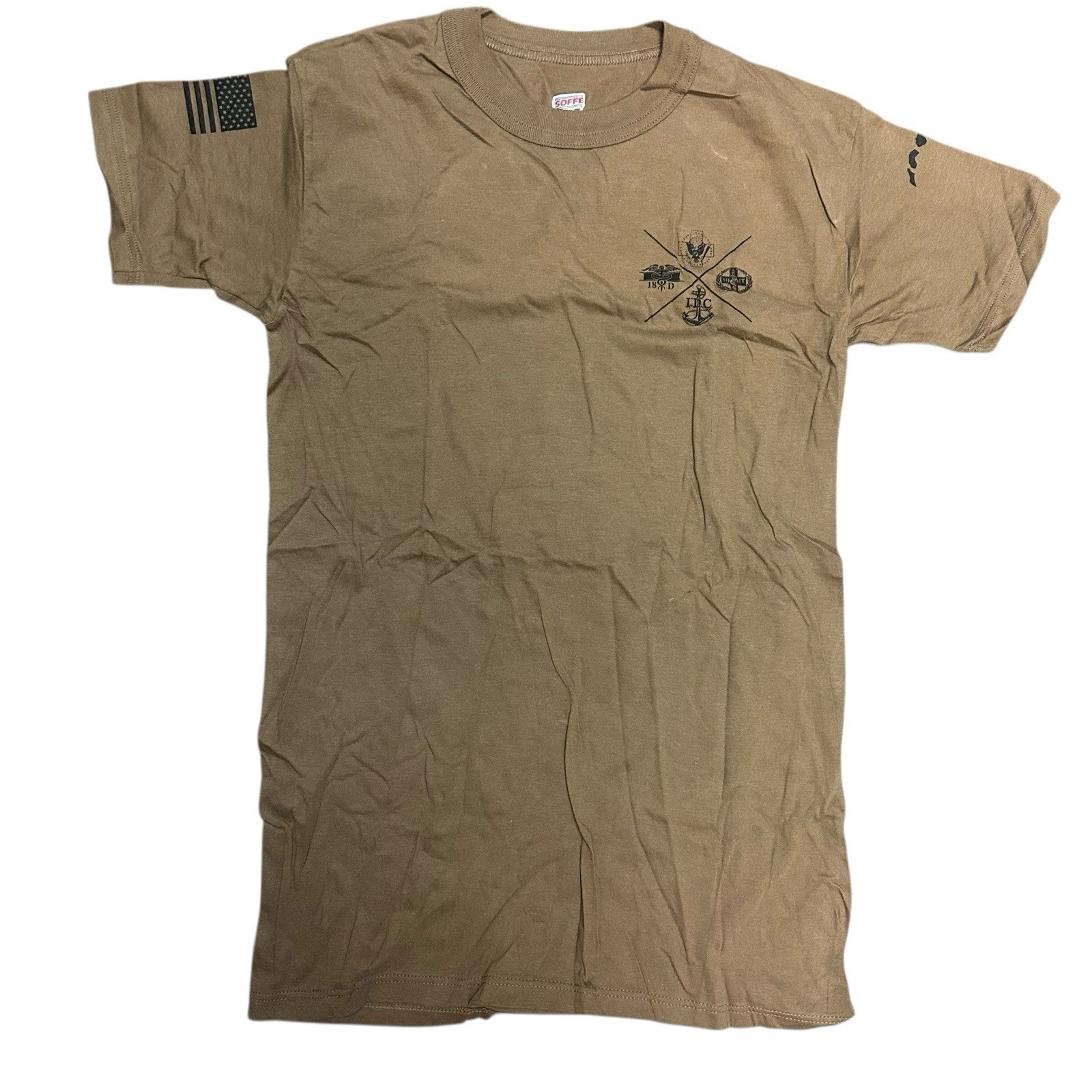 Khaki Military Shirt Mens “POW MIA” Size Small