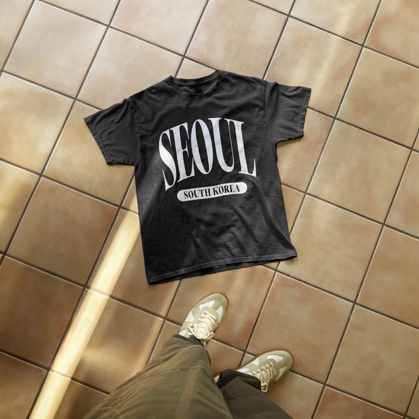 Seoul South Korea vintage city souvenir classic tee travel