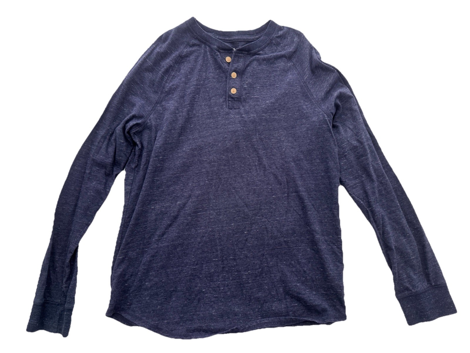 Mens Medium Goodfellow & Co Men Blue Henley Long Sleeve Shirt