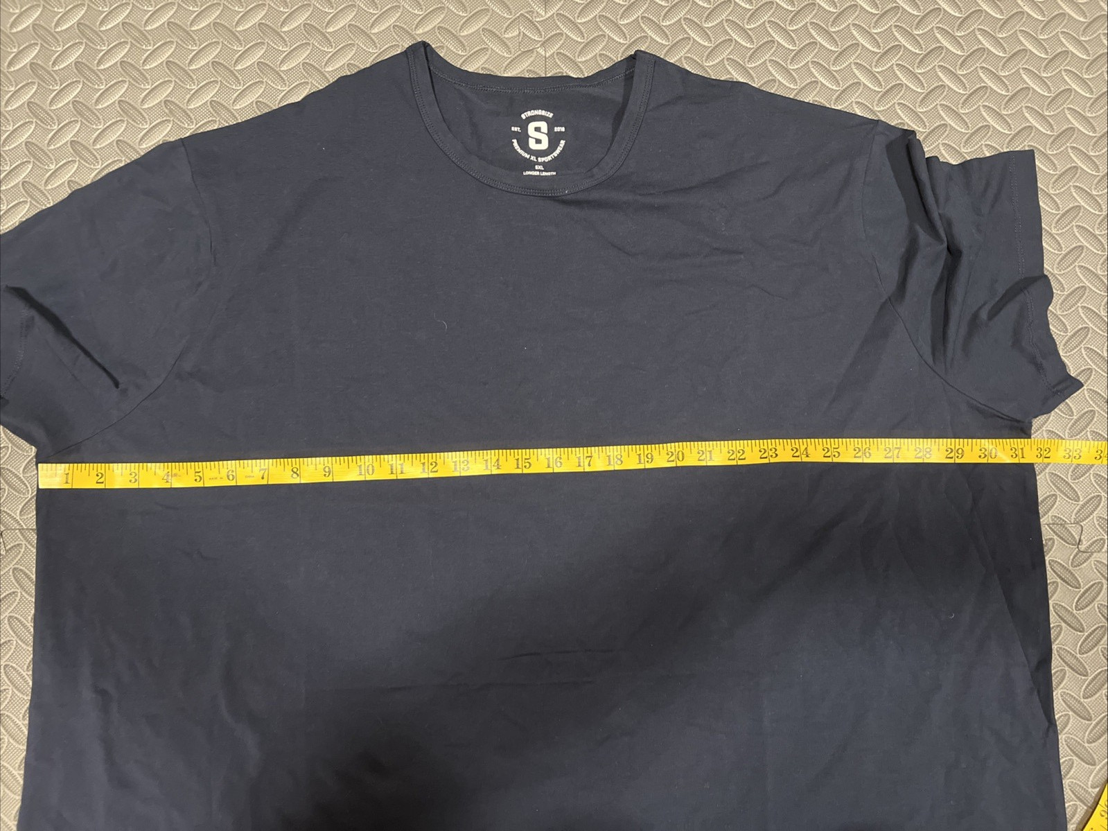 StrongSize Premium XL Sportswear Navy Short Sleeve Longer Length T-shirt -5XL