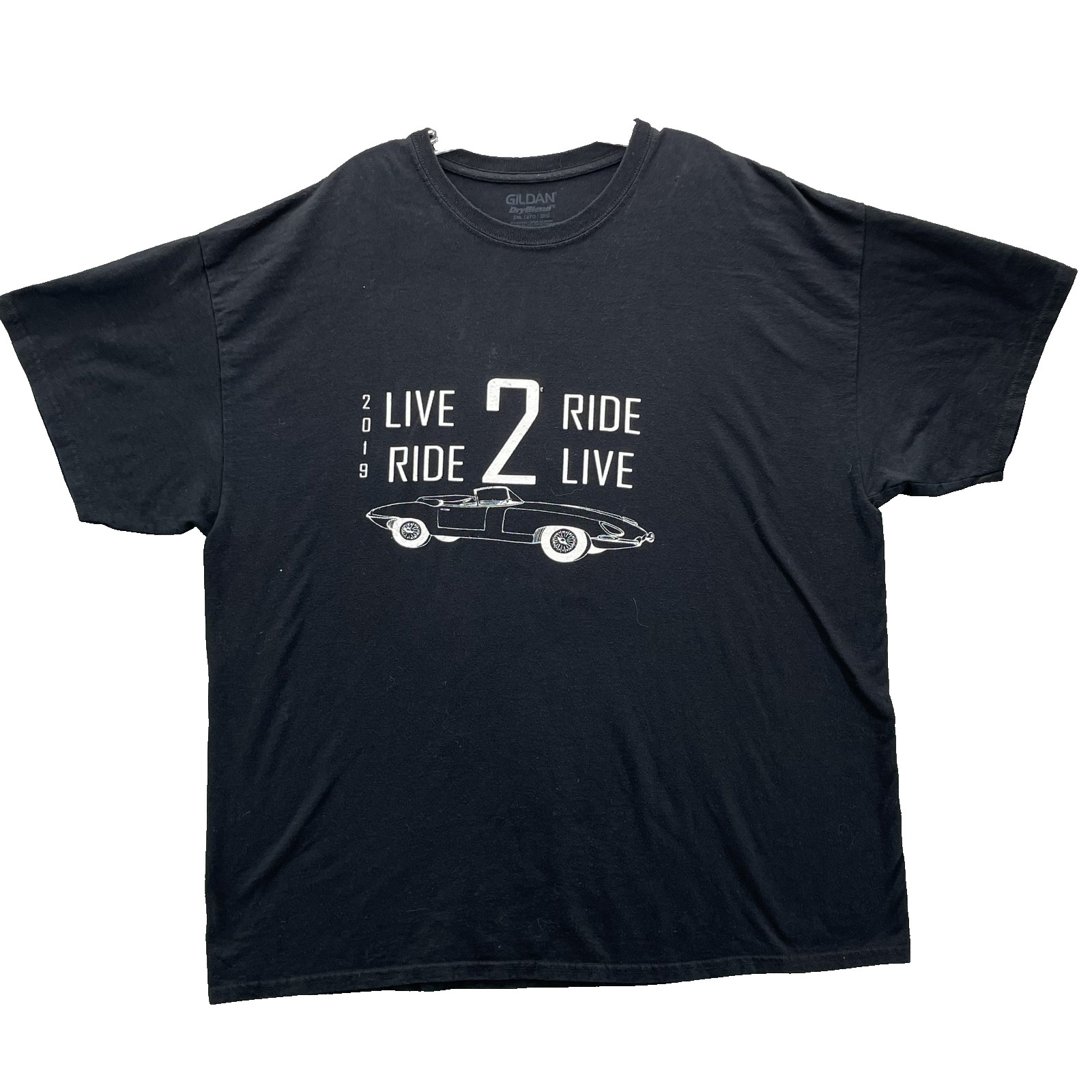 Live To Ride Gildan T-Shirt Men’s 2XL Black Harley Moto Biker Rocker Streetwear