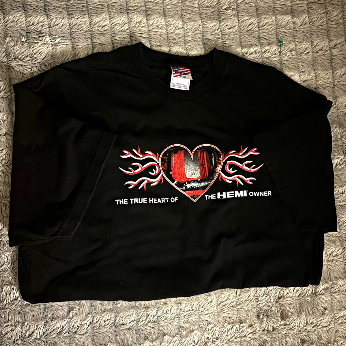 Vintage Y2K Murina True Heart of the Hemi Graphic T-Shirt Made in USA Size 2XL