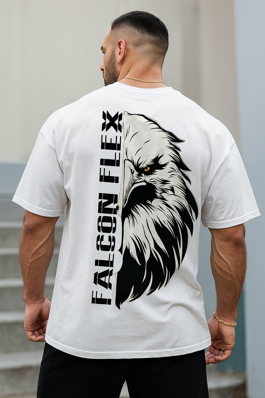 Men Running Sports Cotton T-shirt Gym Fitness Bodybuilding Loose Printed Shirt