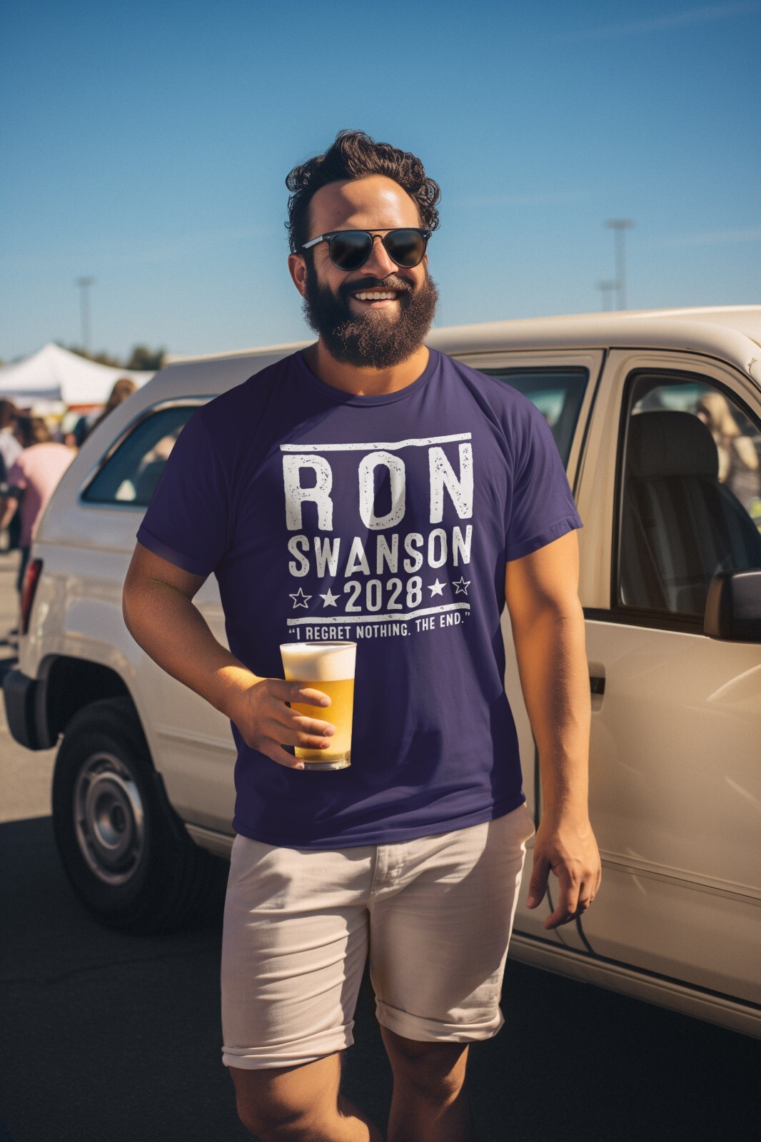 Ron Swanson 2028 Election – funny comedy tv show Xs-5x Unisex Soft Tshirt