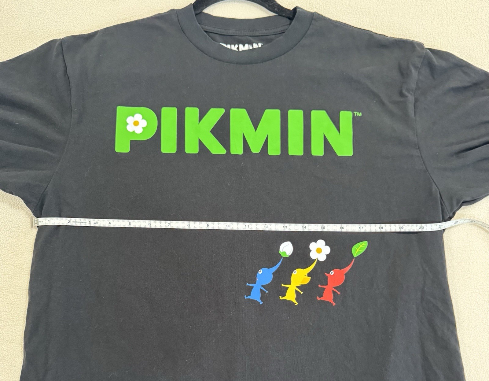 Nintendo Pikmin Graphic T Shirt Black Large Video Game Dbl Sided Tee & Freebie