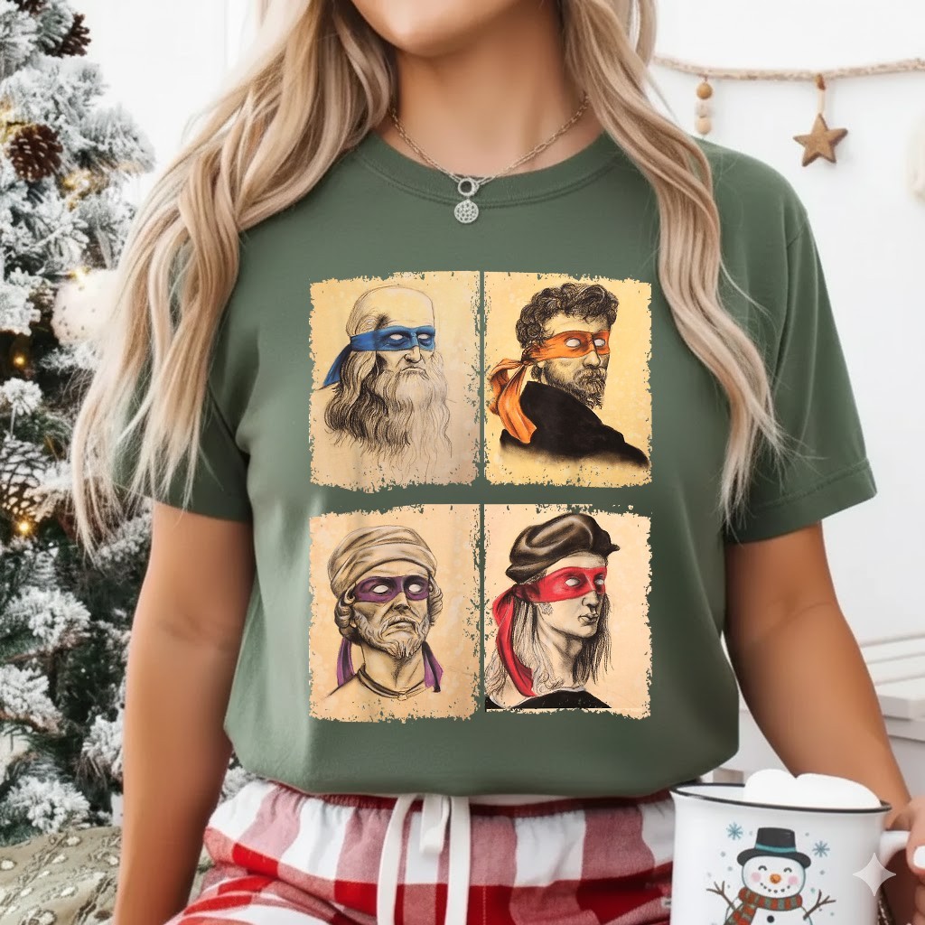 Humor Italian Artists T Shirt for Turtles Art Lovers T-Shirt