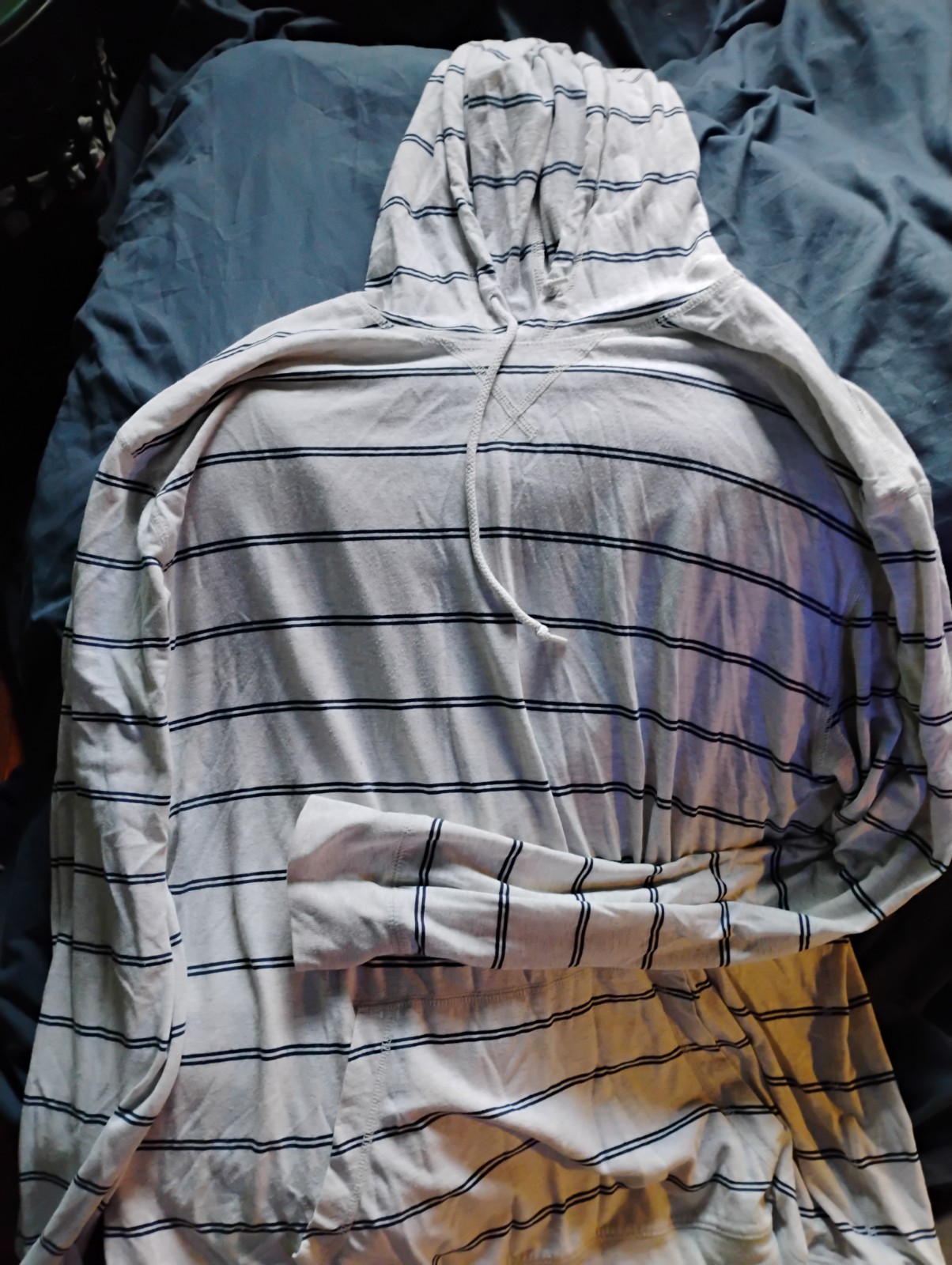 Old Navy Vintage Long Sleeve Shirt Hoody Striped, Size XXL