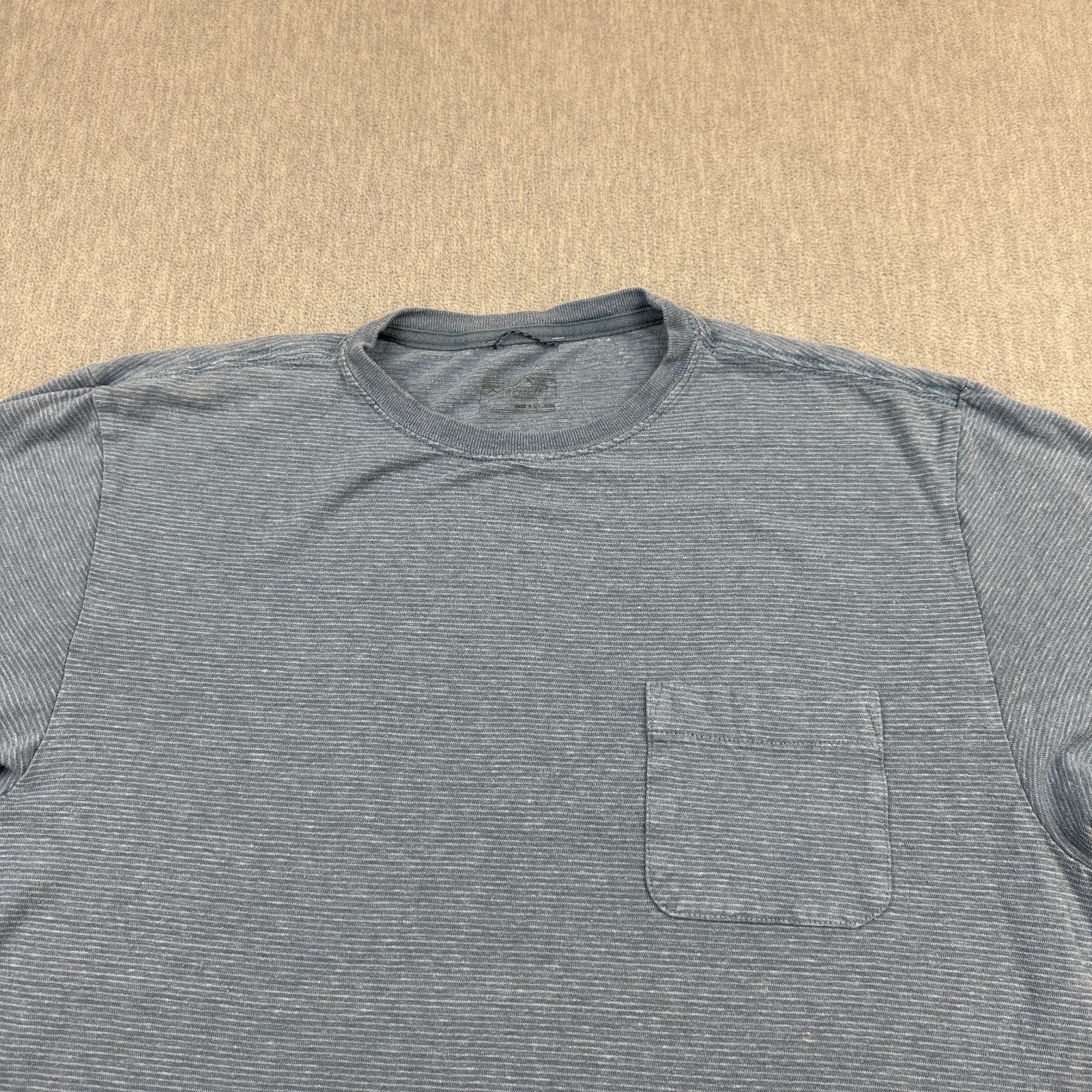 Patagonia Shirt Medium Blue Pocket Tee Striped Short Sleeve Casual Cotton 52600
