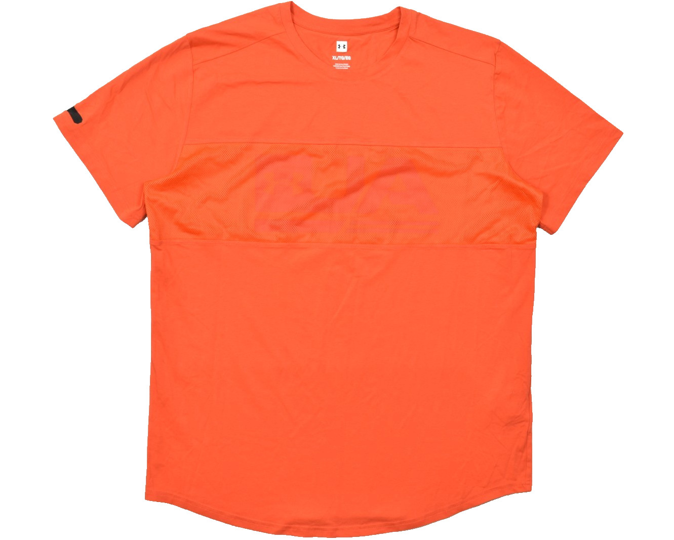 Under Armour Men’s Size XL Orange UA Mesh Panel Short Sleeve Athletic T-Shirt
