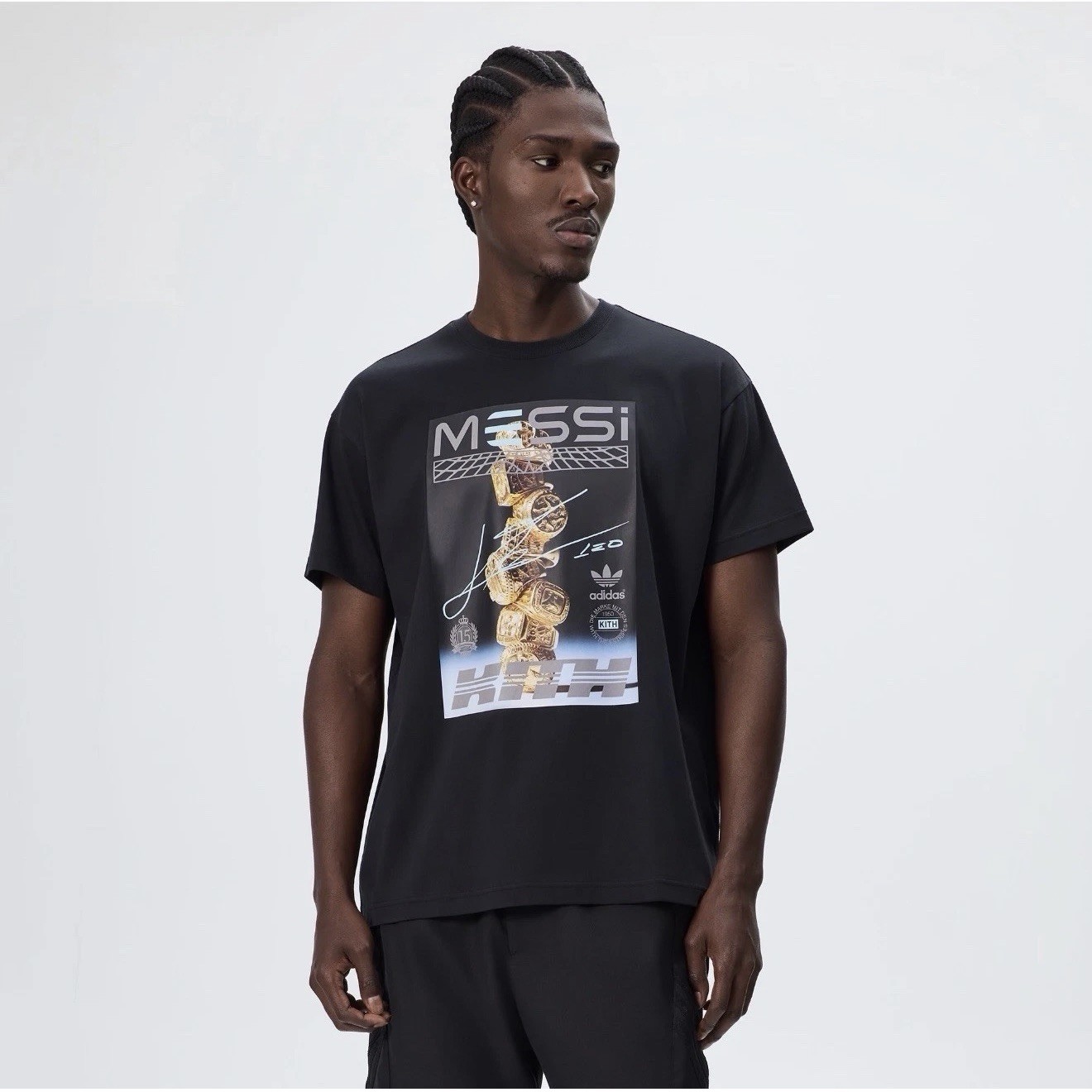 KITH & MESSI FOR ADIDAS FOOTBALL GRAPHIC TEE RINGS SIZE XL