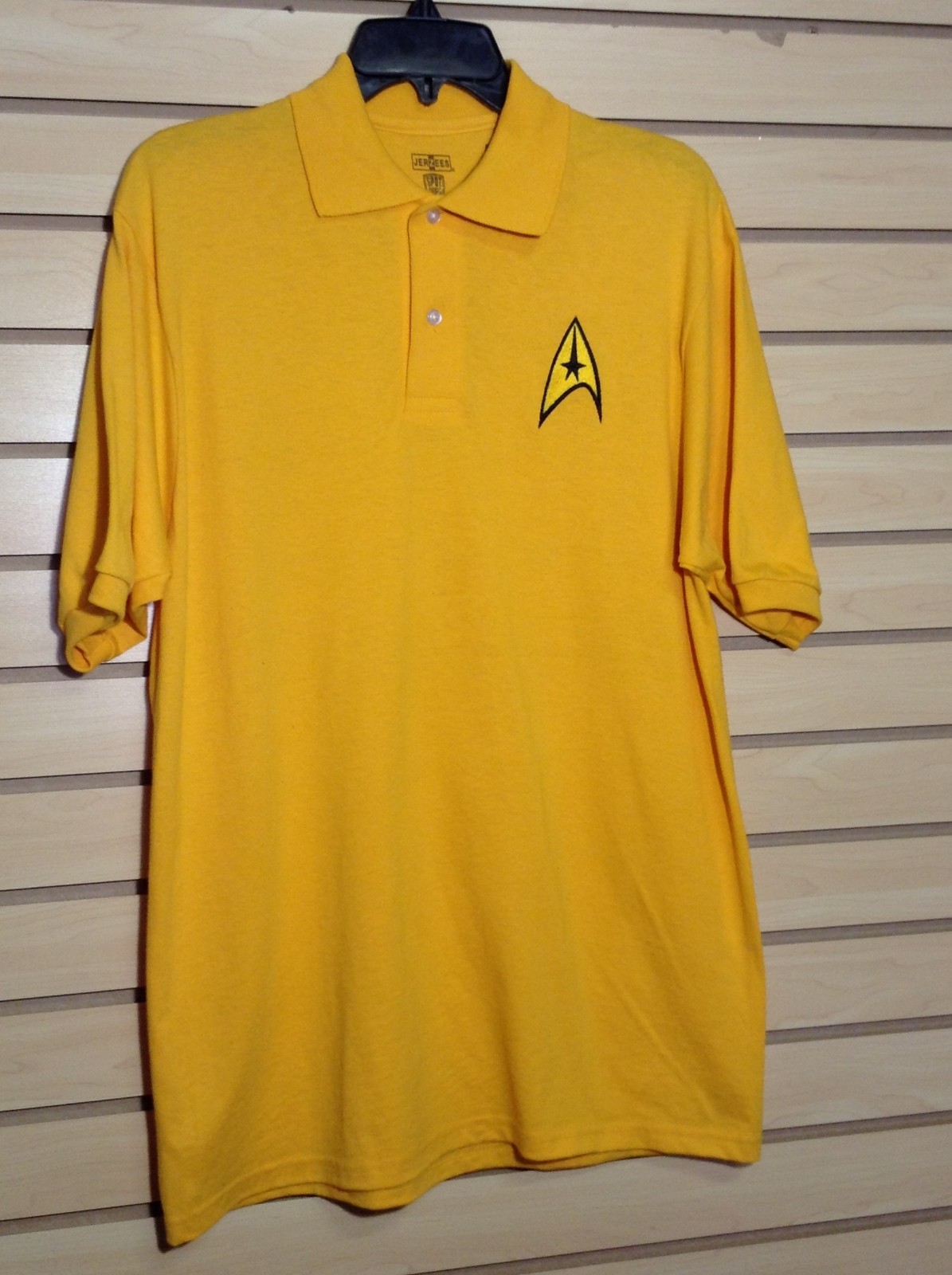 STAR TREK MEN’S UNIFORM COMMAND PATCH POLO SHIRT “JERZEES” LICENSED