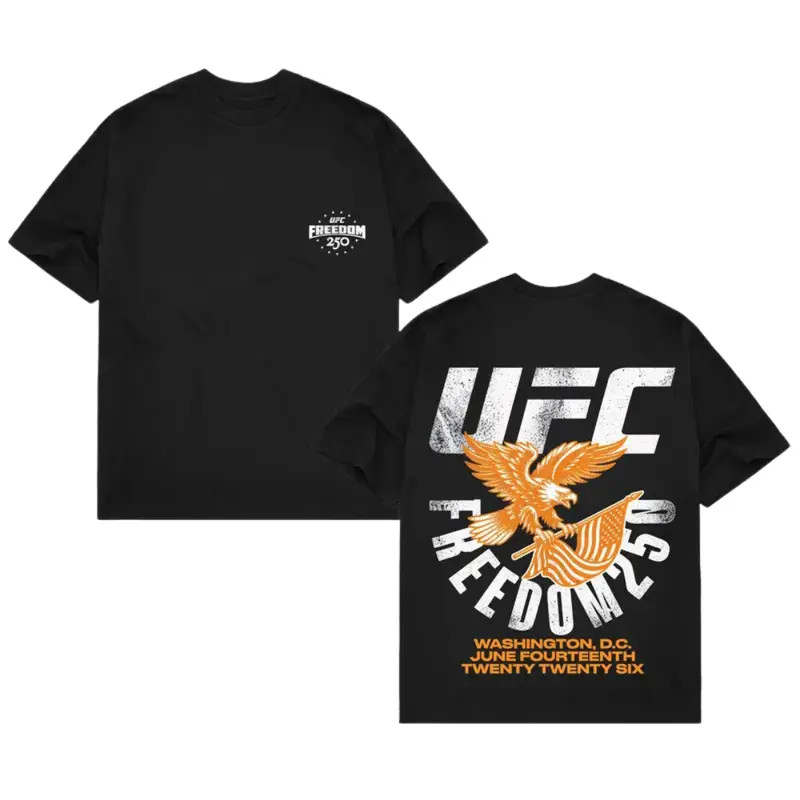 Men’s UFC Freedom 250 Americana T-Shirt, UFC White House Tee, UFC Champions Spor