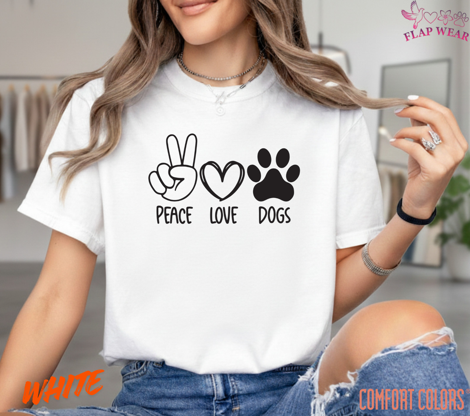 Unisex Peace Love Dogs T SHIRT,T shirt women,T shirt men,T shirt vintage Mom Dad