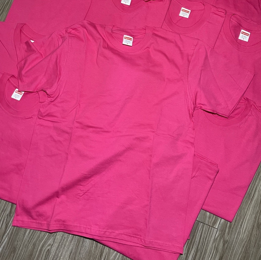Supreme Blank Shirt Lot LS SS Multicolor NWOT Made In USA Box Logo Streetwear