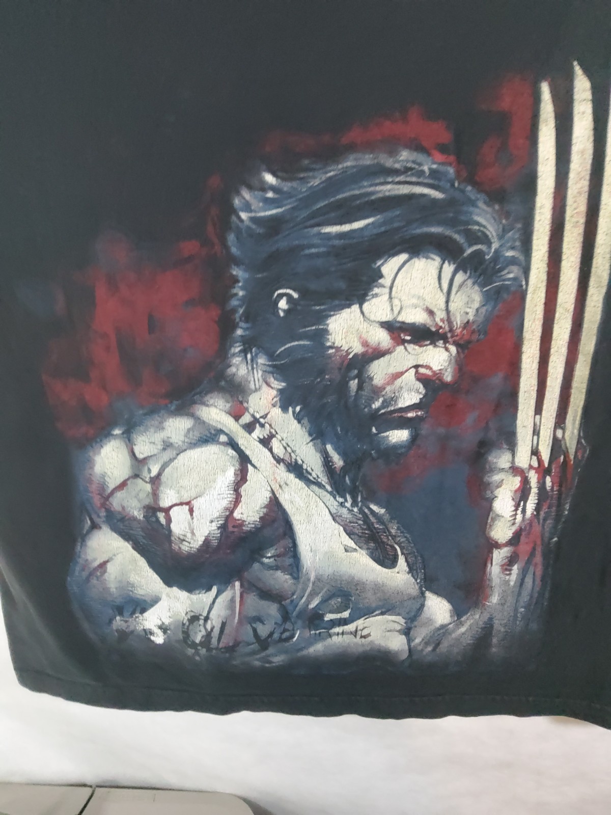 Vintage Wolverine Marvel Mad Engine Men’s T-Shirt Size XL Black Large Front…
