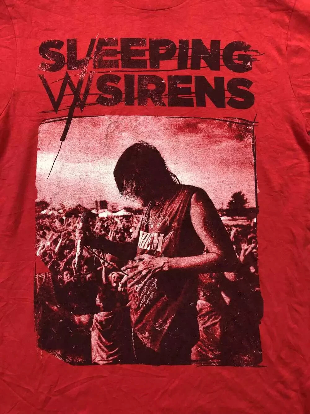 Sleeping With Sirens Music For Lovers Red T-Shirt Cotton