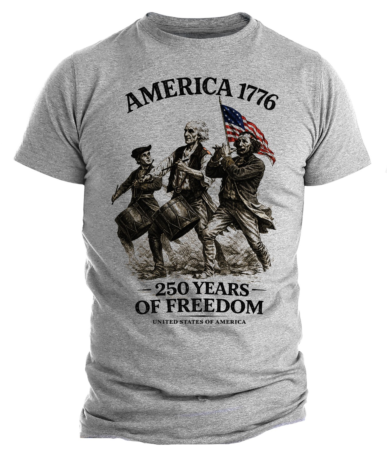 America 1776 Shirt Spirit of 76 Patriotic 250 Years Freedom 4th July T-shirt