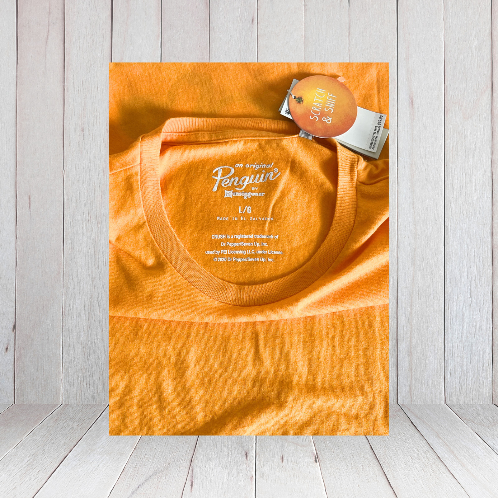 Original Penguin by Munsingwear Men’s Apricot Crush Orange Golf Polo Shirt L
