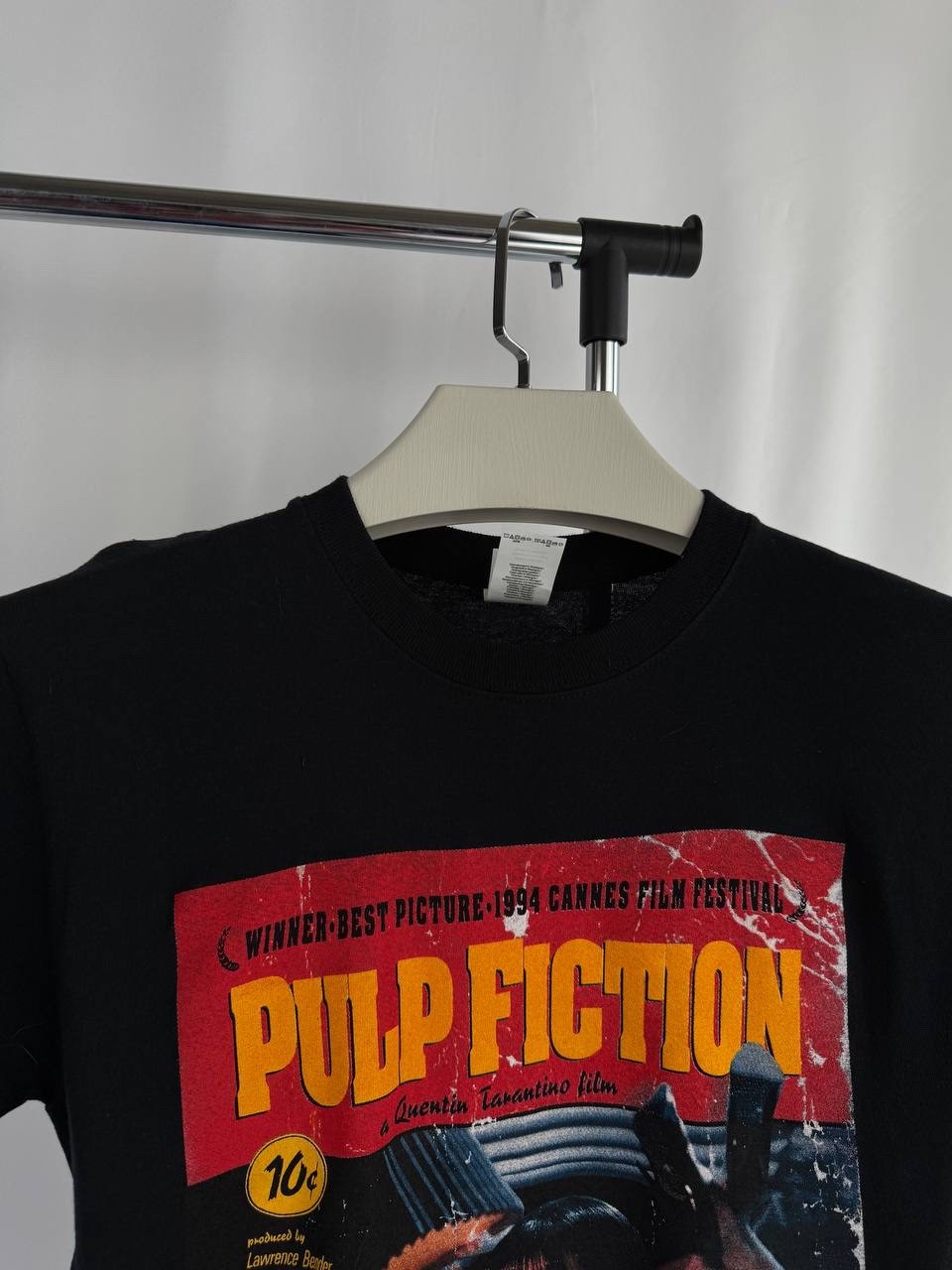 Vintage Style Pulp Fiction Movie Poster T Shirt Uma Thurman Tarantino Tee Size:S