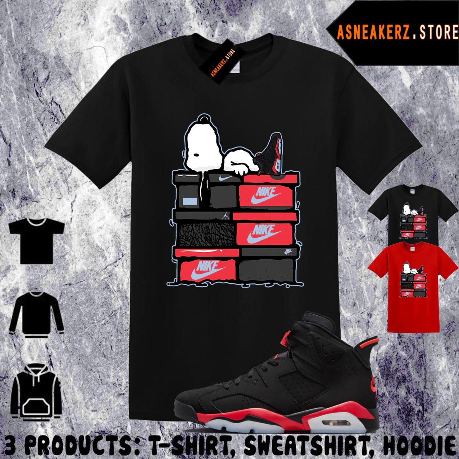Shirt Match AJ 6 Infrared Salesman 2026 Sneaker Matching Tee Sneakerhead S Dog