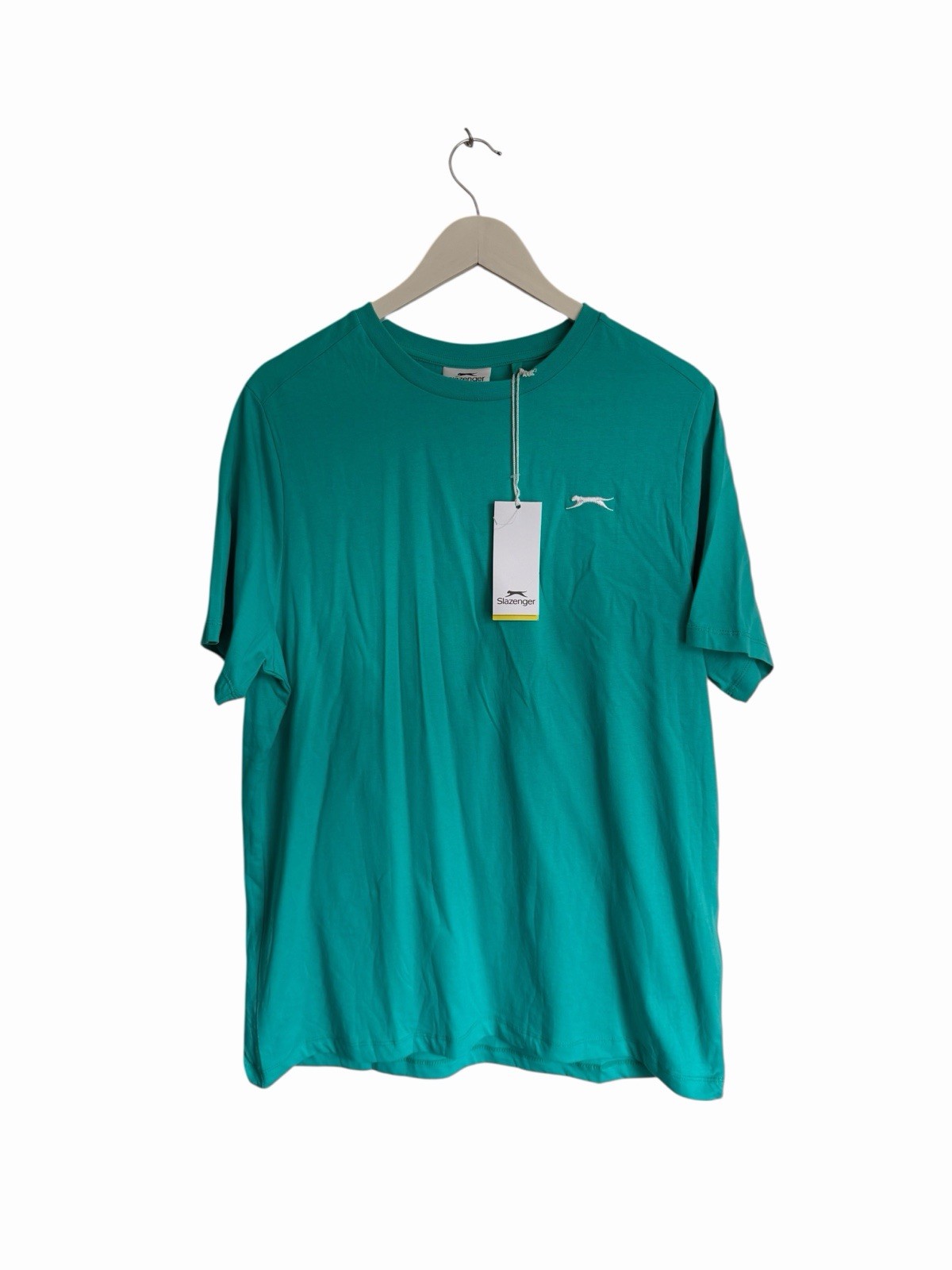 Slazenger Plain Tee T Shirt Blue Crew Neck New £19.99 Size L