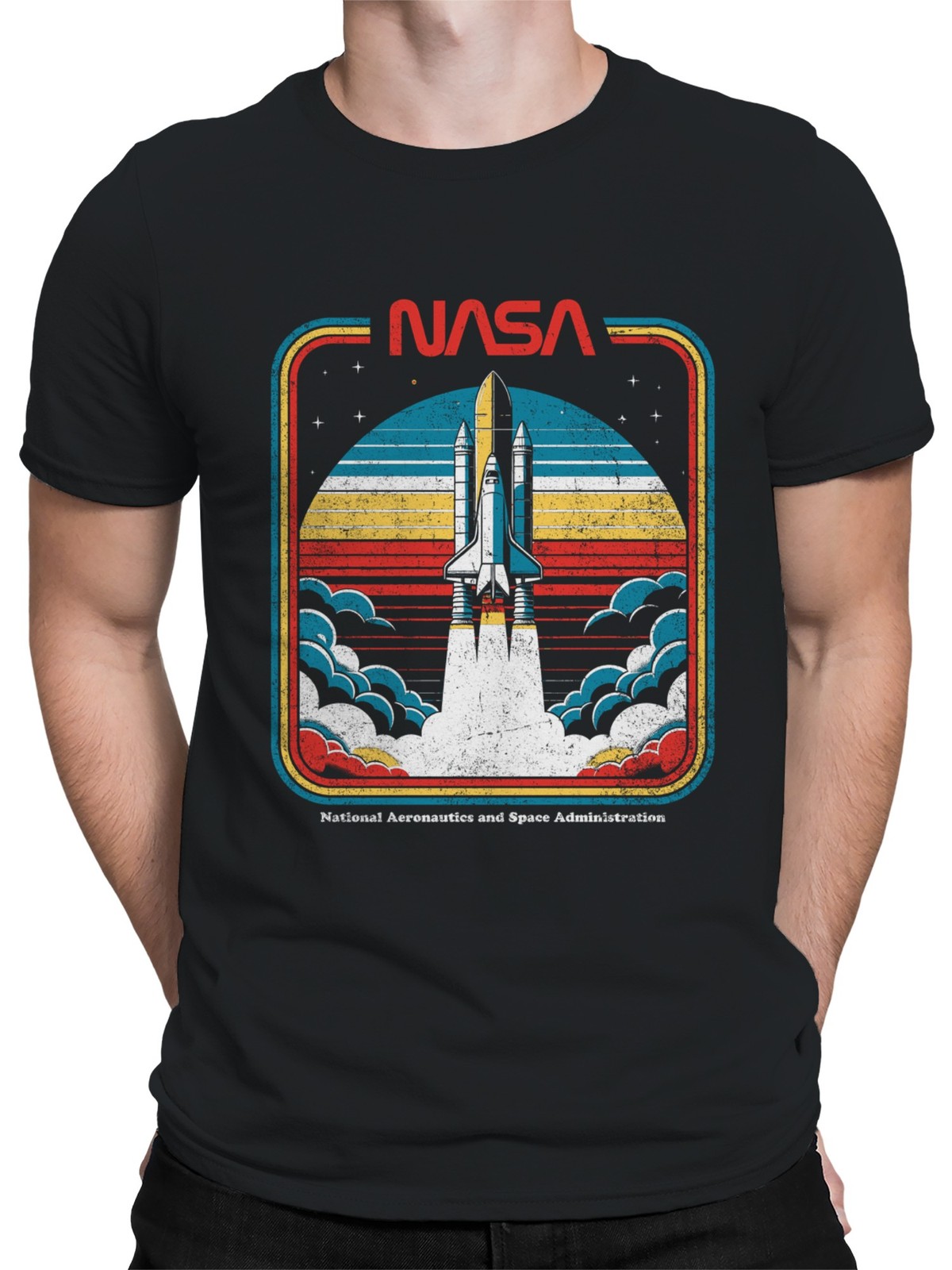 Officially Licensed Nasa Vintage Space Shuttle Blastoff Men’s T-shirt
