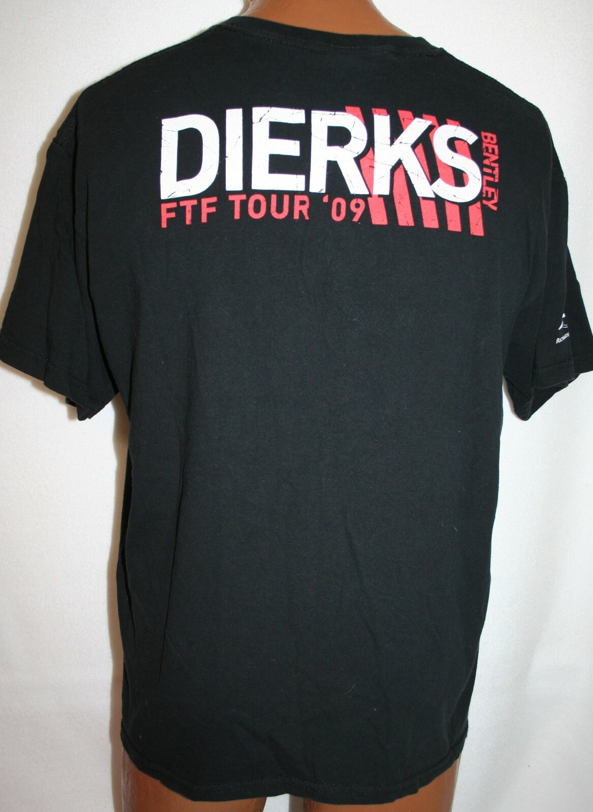 DIERKS BENTLEY 2009 Feel That Fire Concert Tour CREW ONLY T-SHIRT L Country