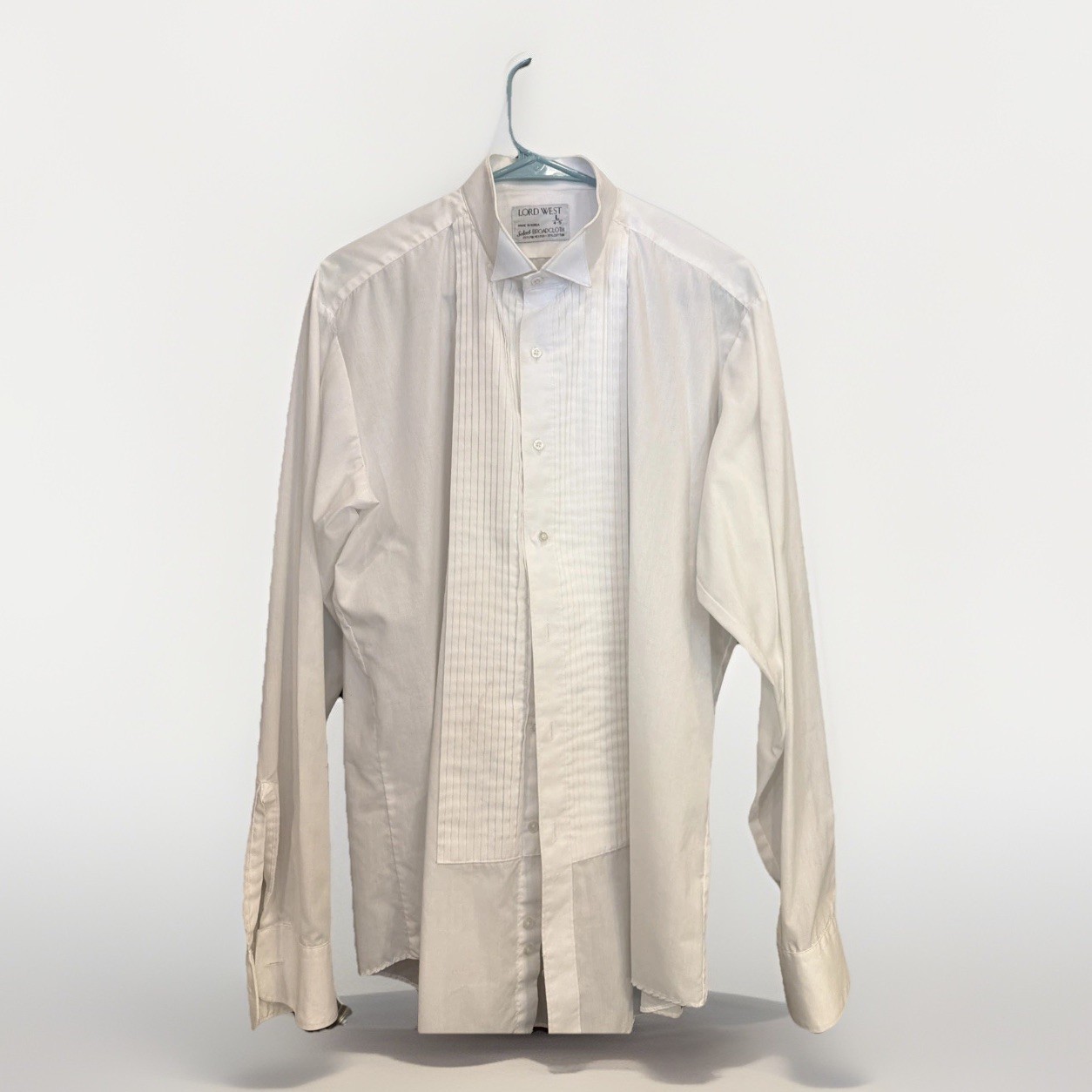 LORD WEST L 4-5 Tuxedo Shirt. Broadcloth Please Check Photos For Measurements