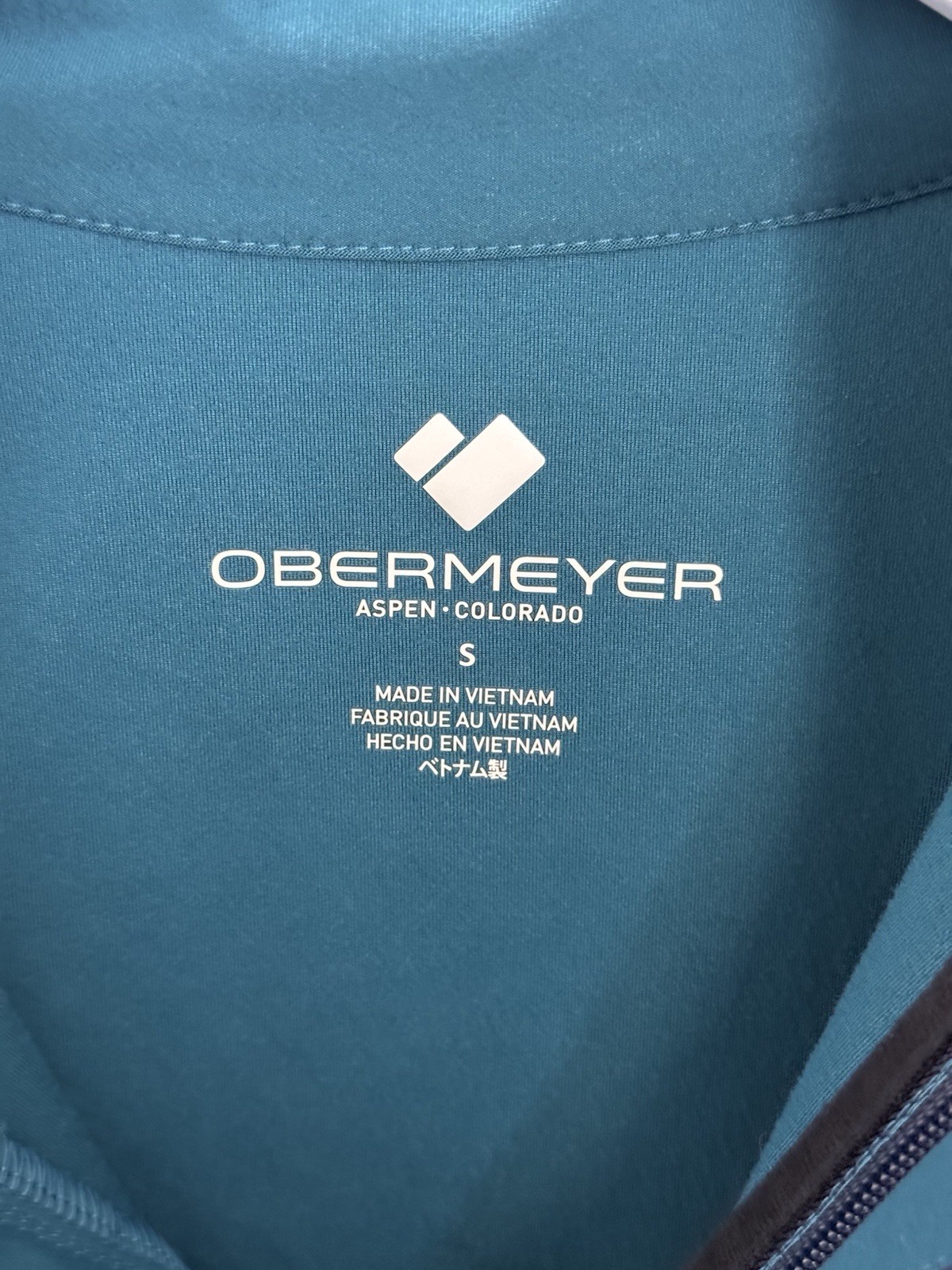 Obermeyer Flex 1/4 Quarter Zip Base Layer Top Men’s Teal Blue Agave Small S