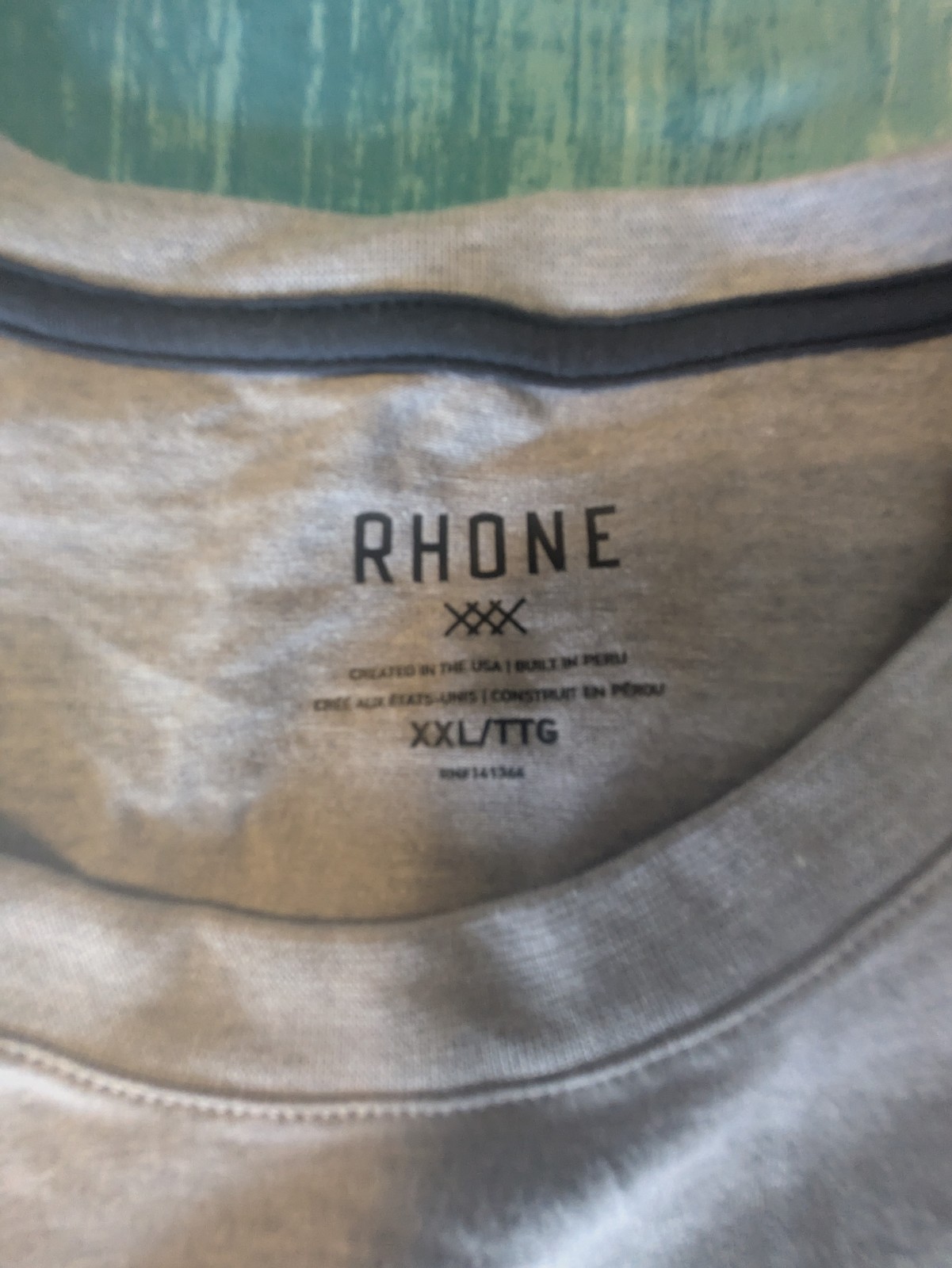 Rhone Men’s Gray Solid Crew Neck Short Sleeve T-Shirt, Size 2XL