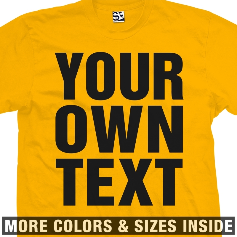 Custom Oversized Text T-Shirt Large Big Print Personalized Logo Design Print
