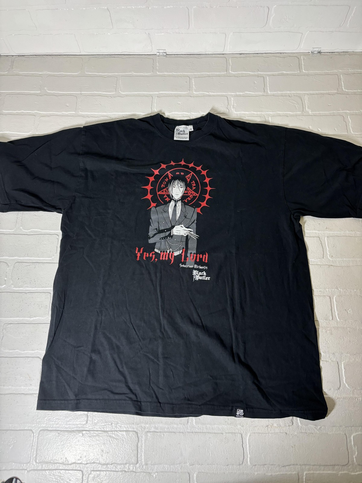 Black Butler Sebastian Michaelis Yes My Lord Shirt Mens XL Black Anime Tee