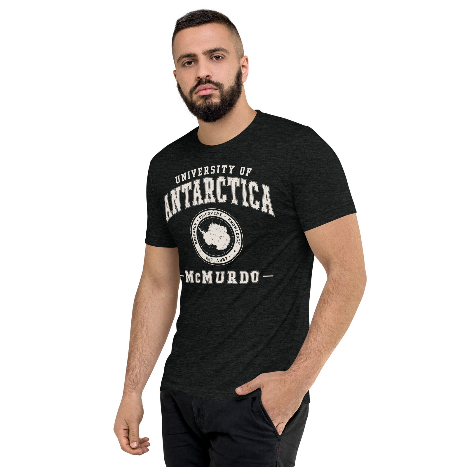 University of Antarctica McMurdo T-Shirt Novelty Campus Tee – NEW