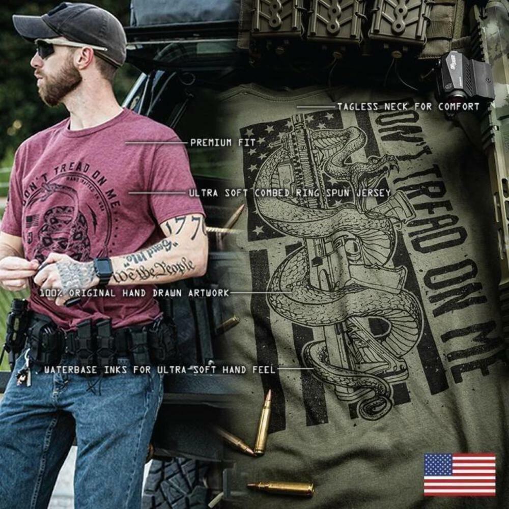 Howitzer Style Men’s T-Shirt PATRIOT TORN Military Grunt S M L XL 2XL 3XL 4XL