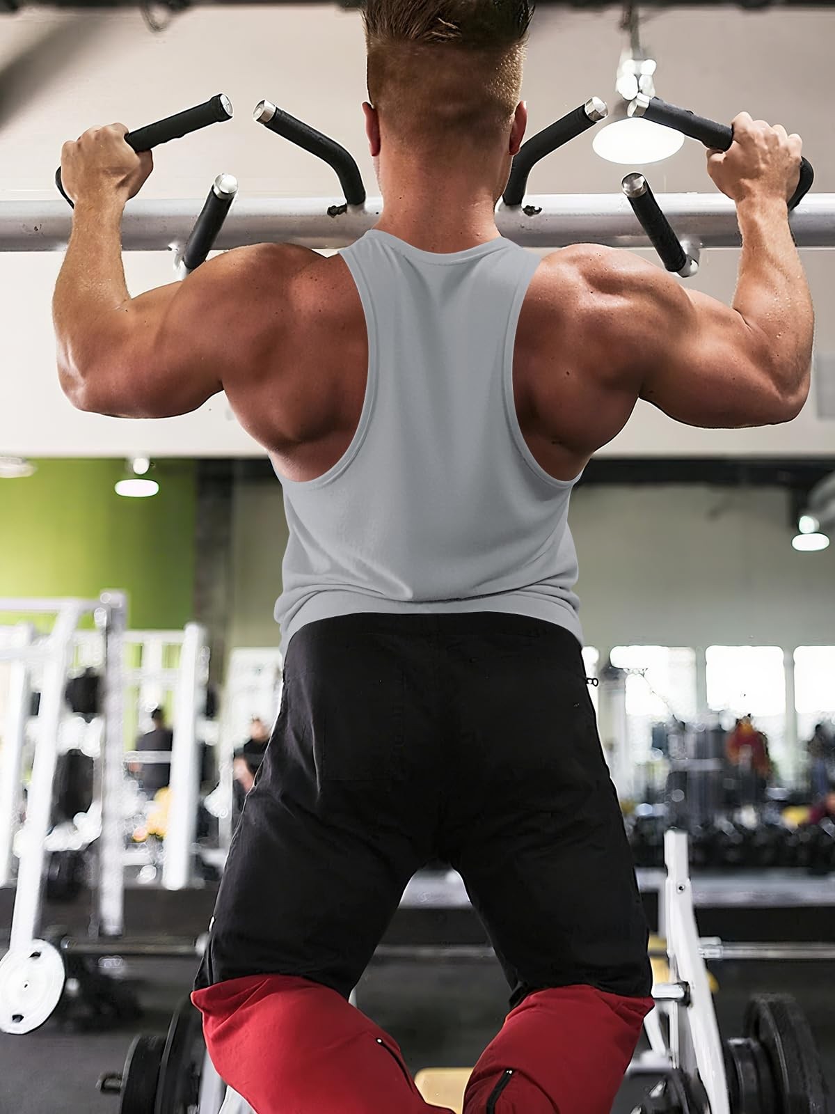 Men’s 2 Pack Gym Workout Tank Tops Y-Back Muscle Tee Stringer Bodybuilding Sl…