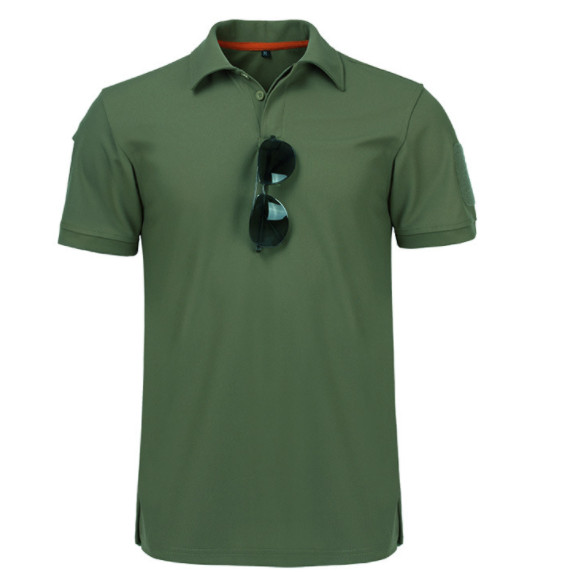 Men’s Tactical Polo T-Shirt Quick Dry Combat Short Sleeve Team Work Casual Shirt