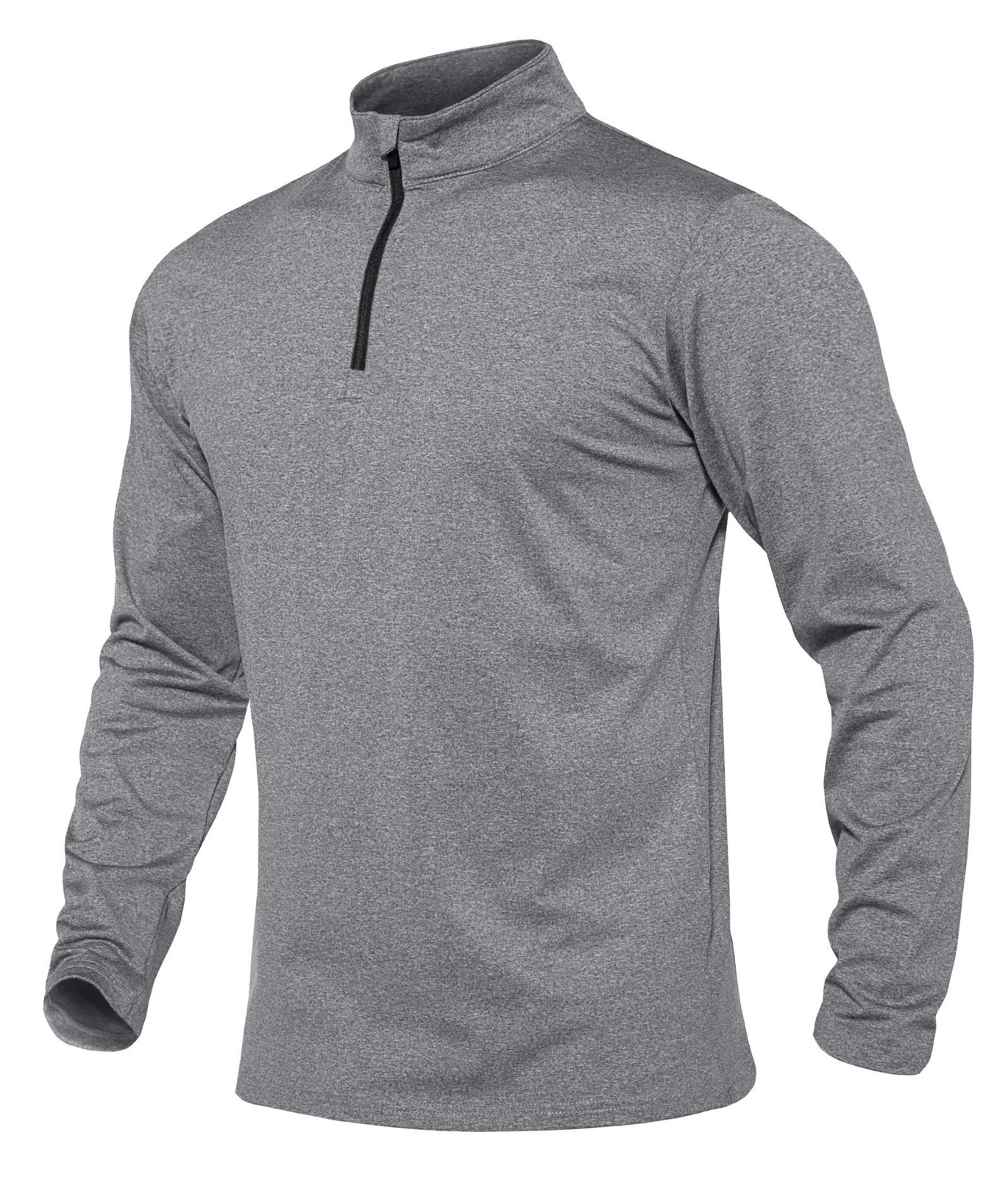 Men’s 1/4 Zip Lightweight Fleece Sweatshirt Gym Workout Sport Long Sleeve Shirts