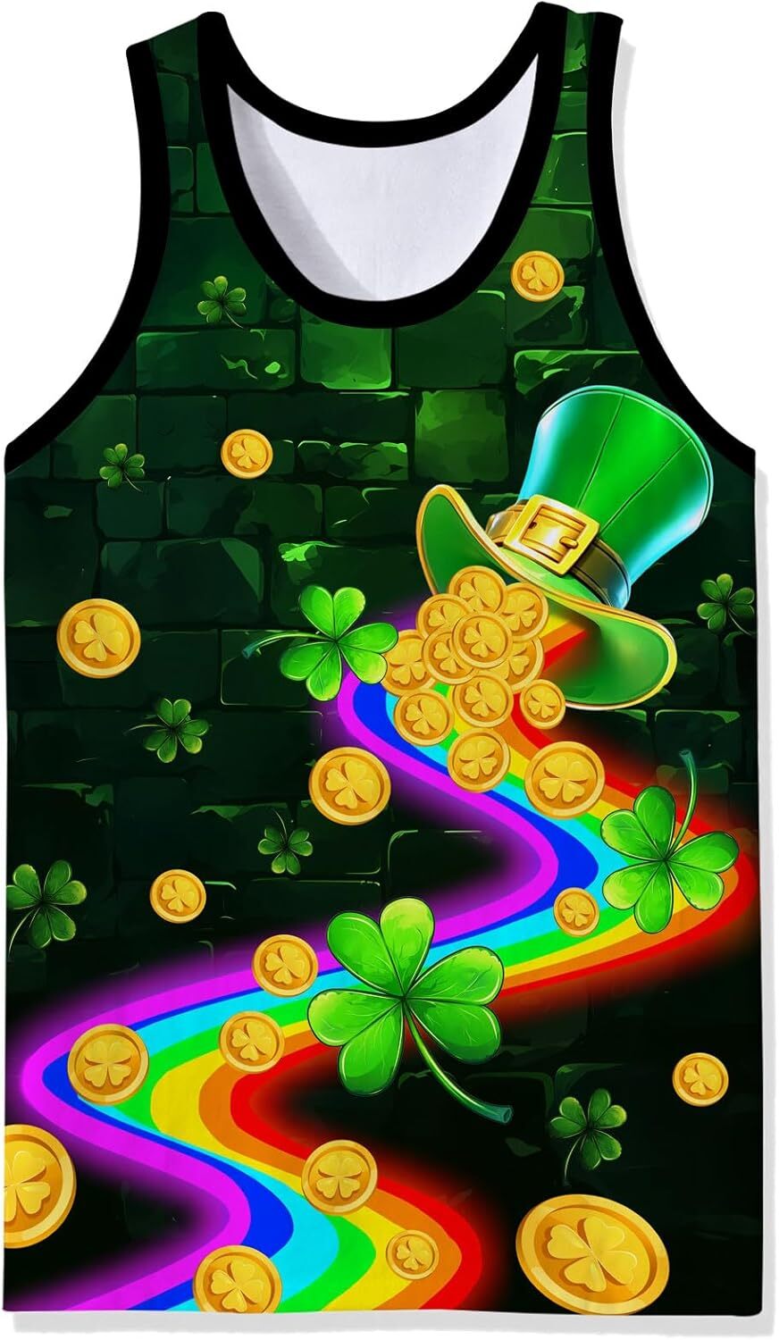 Mens Tank Tops Funny Graphic Summer Sleeveless Tank Top,comfortable, breathable