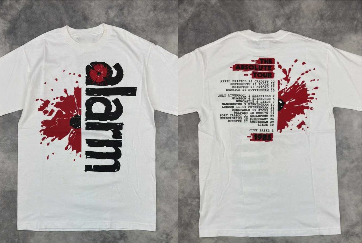 Rare 2sides The Alarm Band Tour 1985 White T-shirt S to 5XL