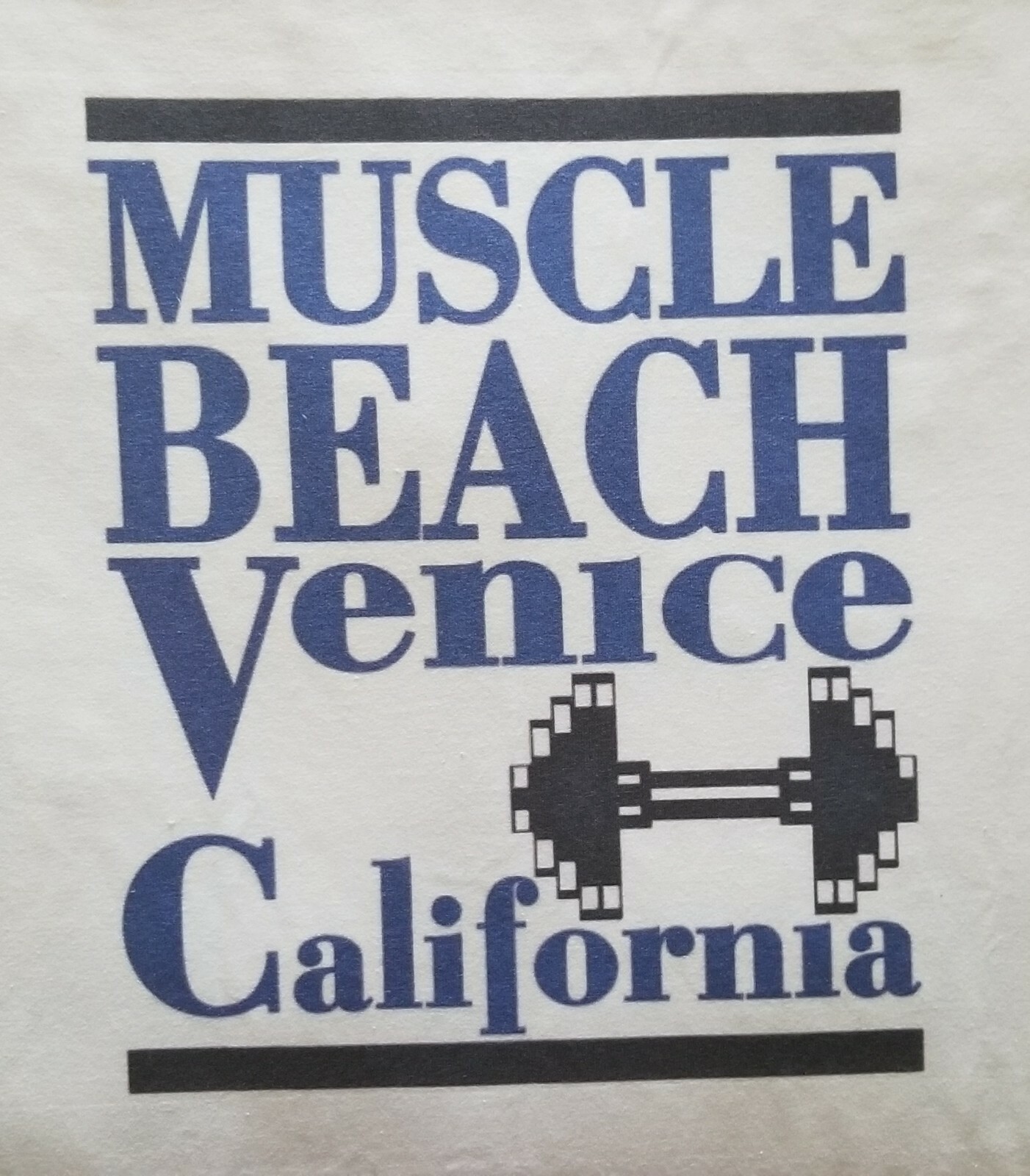 Muscle Beach Venice California Old School Bodybuilding Vintage Logo T-Shirt NEW
