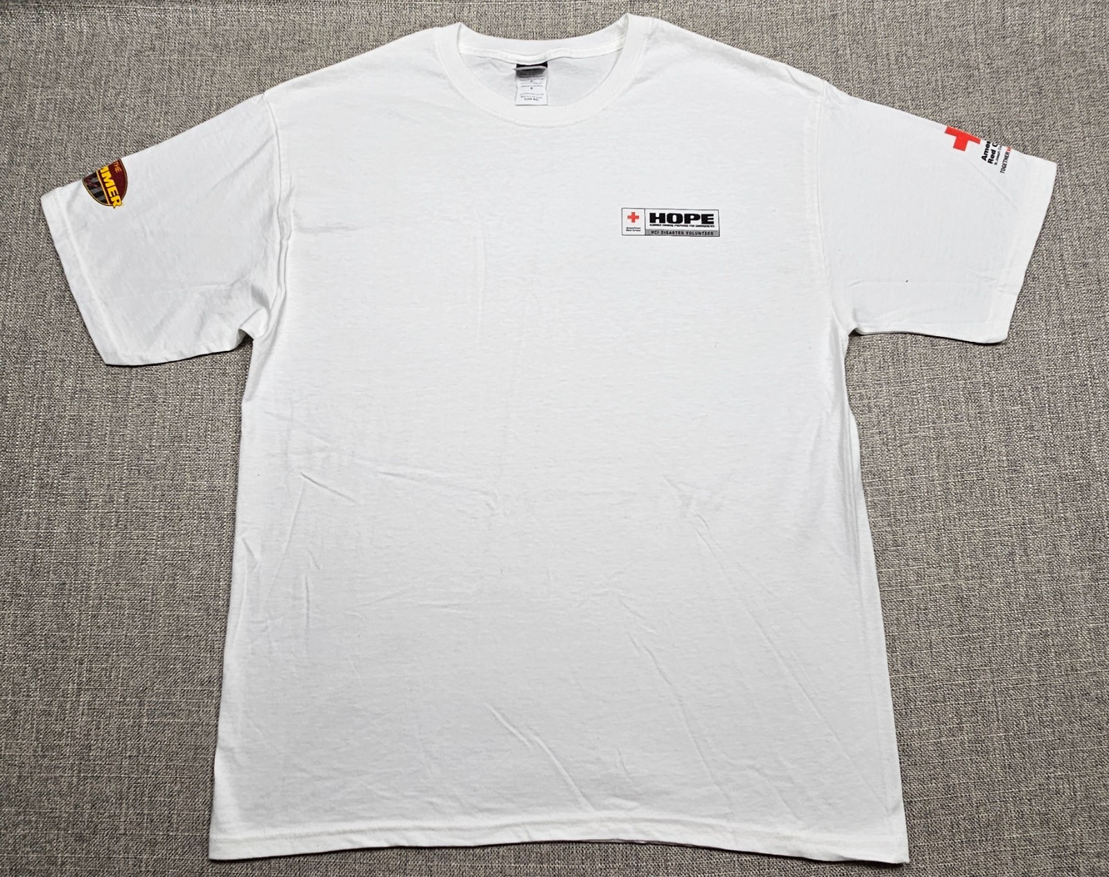 Vintage Hummer Owners Shirt Mens Large White HOPE Red Cross Disaster Response