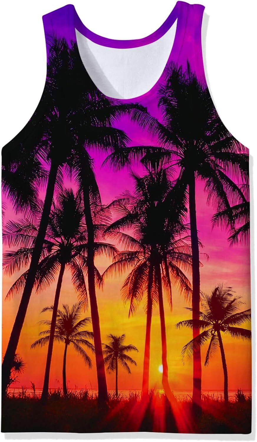 Mens Tank Tops Funny Graphic Summer Sleeveless Tank Top,comfortable, breathable
