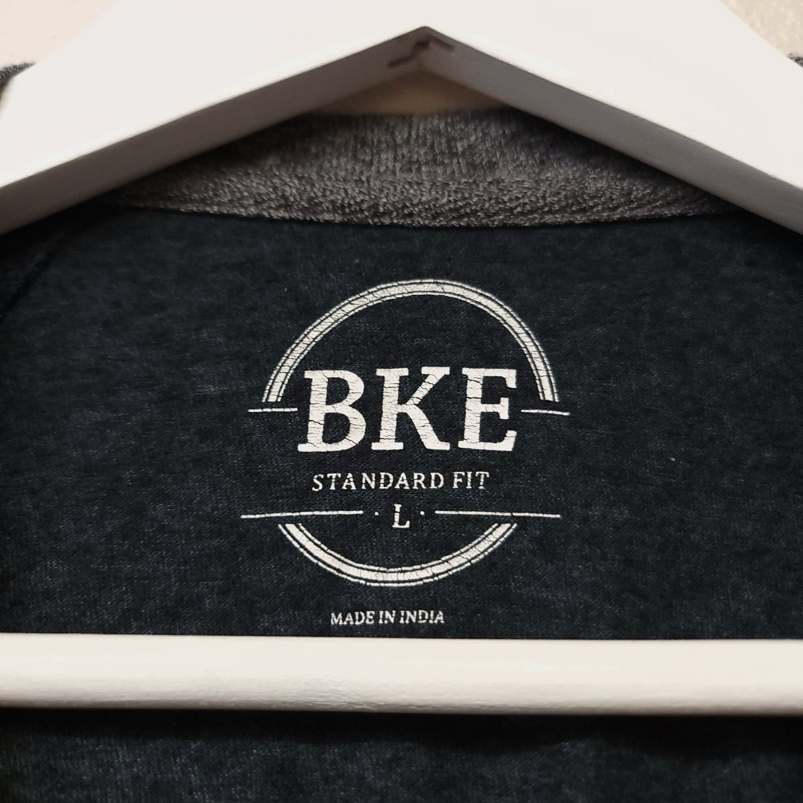 Bke Mens Henley T-Shirt Size Large L Long Sleeve Soft Stretchy Teal Gray