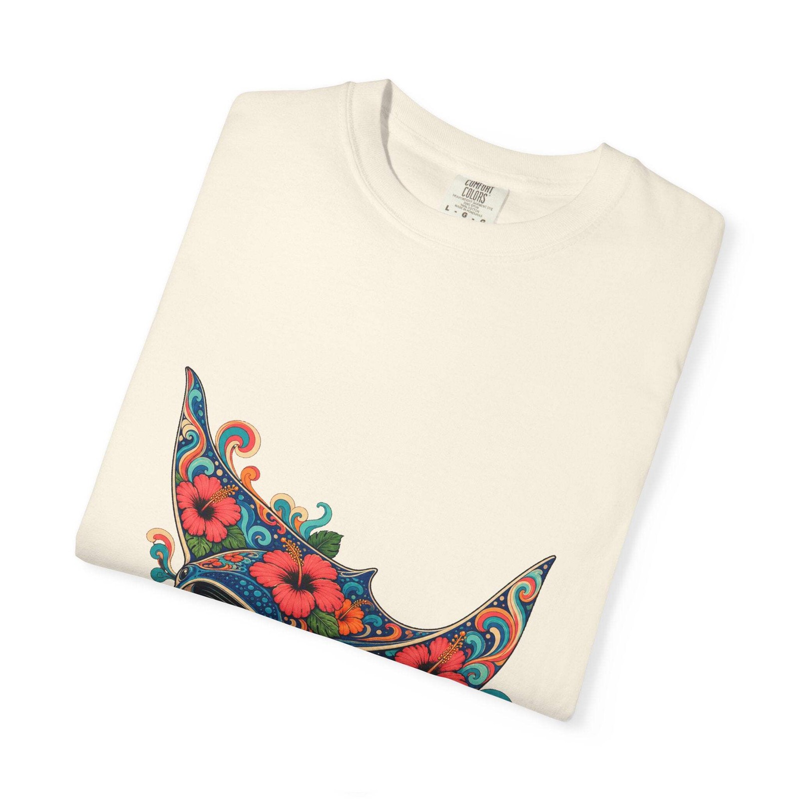 Psychedelic Hibiscus Manta Graphic Tee
