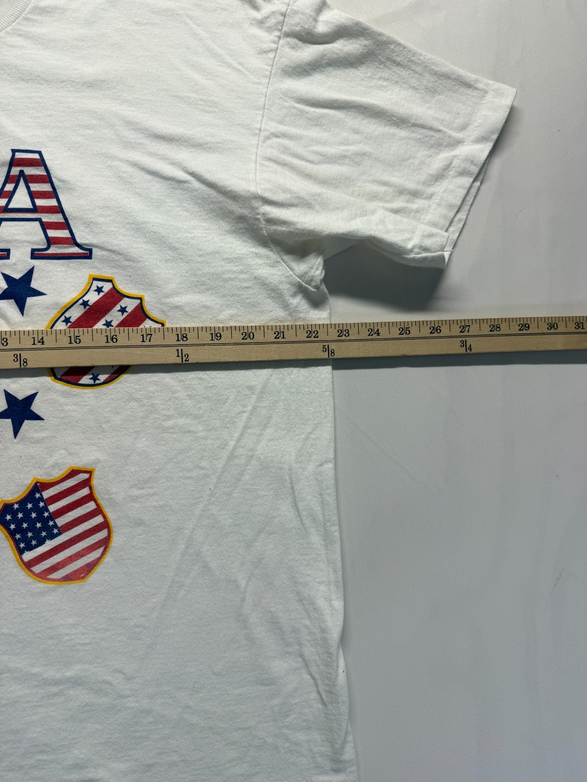 Relaxed Choices T Shirt Mens Large White Graphic Print Forever Stars & Stripes